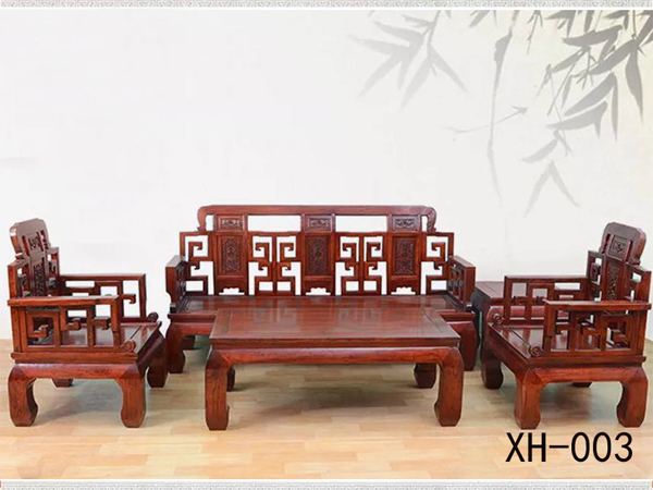 老榆木万字格沙发组合