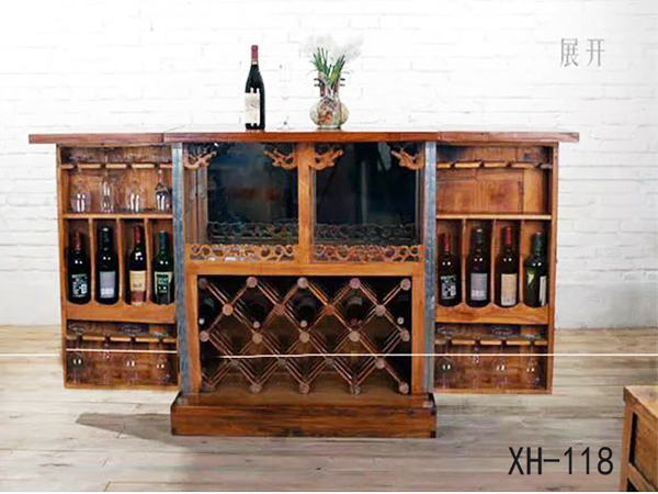 河北老榆木酒柜批发