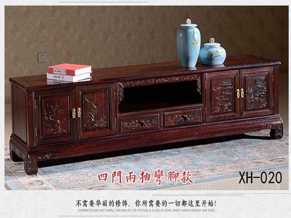 老榆木四门电视柜