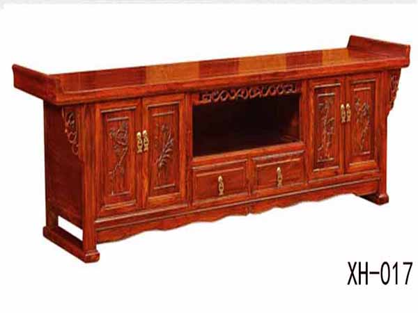 老榆木翘头电视柜