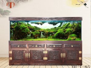 老榆木鱼缸实木鱼缸榆木鱼缸底座